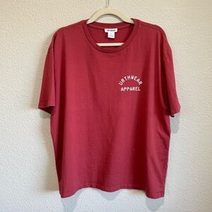 NWT Urthwear Apparel Womens Medium‎ Relaxed Organic Cotton Graphic Tee Gym Boho